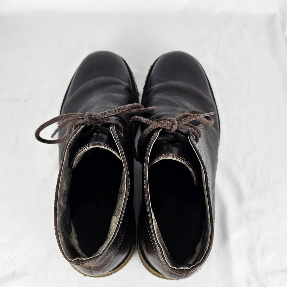 UGG Men's Leighton Chukka Boot 3275 Chocolate Brown Size 9.5 2 Eye - Picture 7 of 9